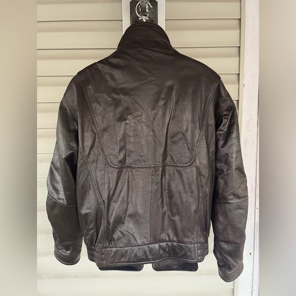 Wilsons Soft Leather Mens Motorcycle Jacket Sz XL Zip Out Thinsulate Ultra Liner - Picture 2 of 16